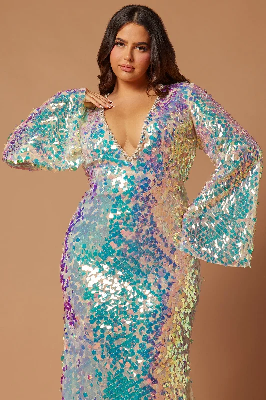 Kiara Sequin Gown - Iridescent