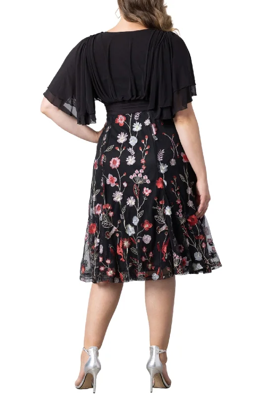 Lillian Embroidered Cocktail Dress - Plus