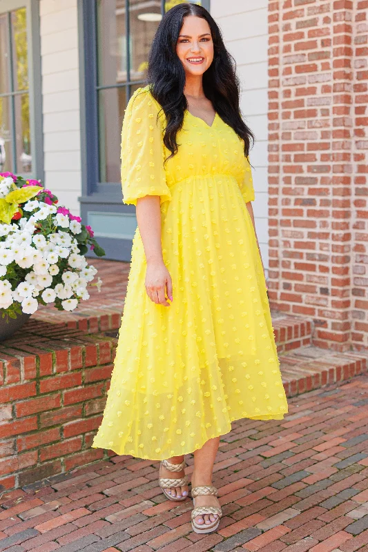 Looking Chic Dress, Yellow