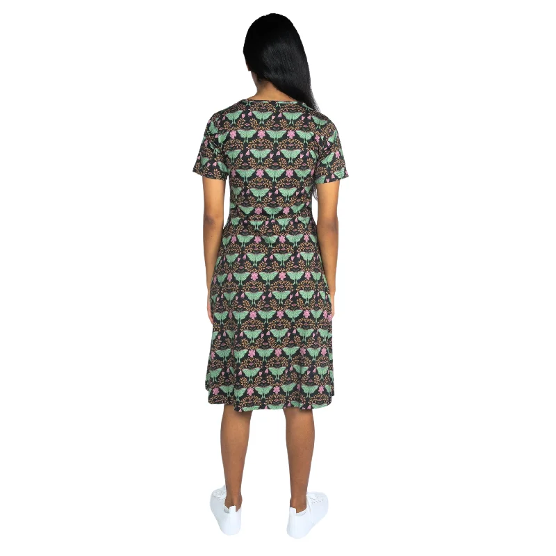 Luna Moth A-Line Dress (No Waist Seam)