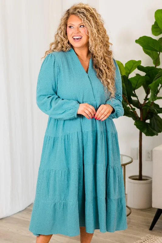 Make Haste Maxi Dress, Turquoise