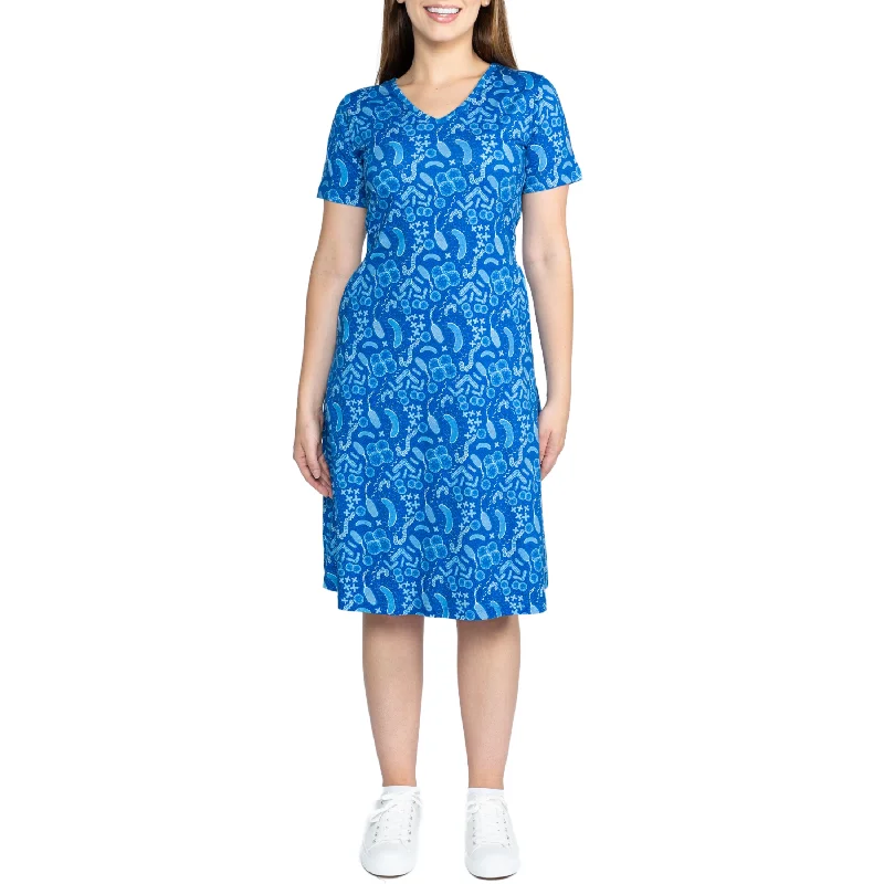 (Pre-order) Paisley Bacteria A-Line Dress (No Waist Seam)