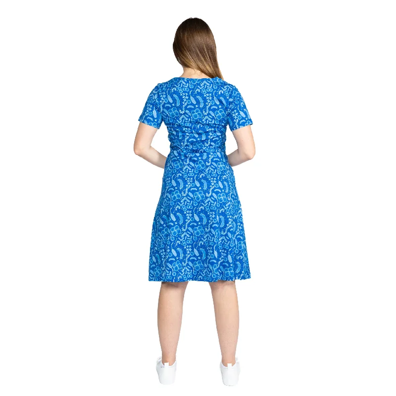 (Pre-order) Paisley Bacteria A-Line Dress (No Waist Seam)