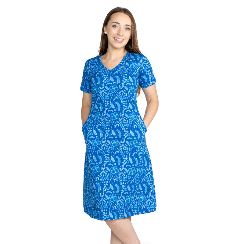 (Pre-order) Paisley Bacteria A-Line Dress (No Waist Seam)