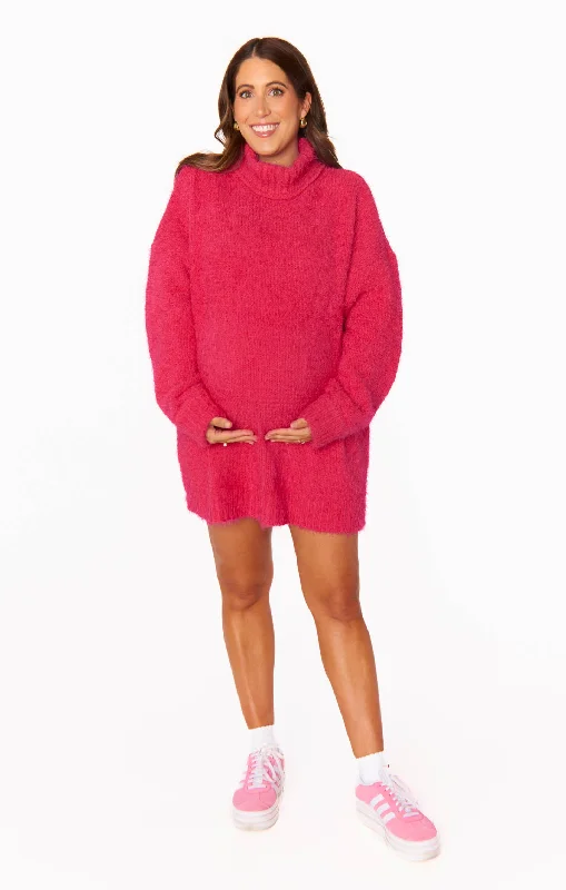 Timmy Tunic Sweater ~ Pink Rose Knit