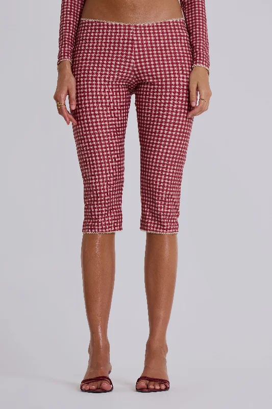 Freda Gingham Swim Capri Trousers